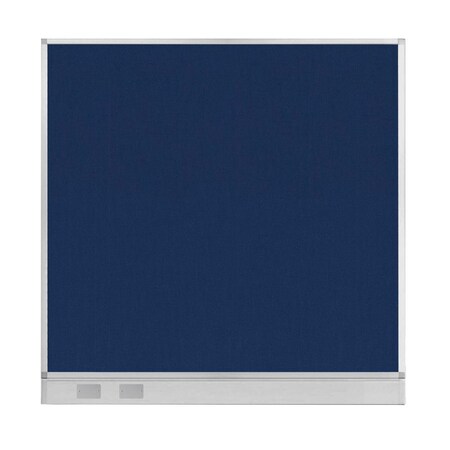 Versare Hush Panel Configurable Cubicle Partition 6' x 6' Navy Blue Fabric w/ Cable Channel 1856332